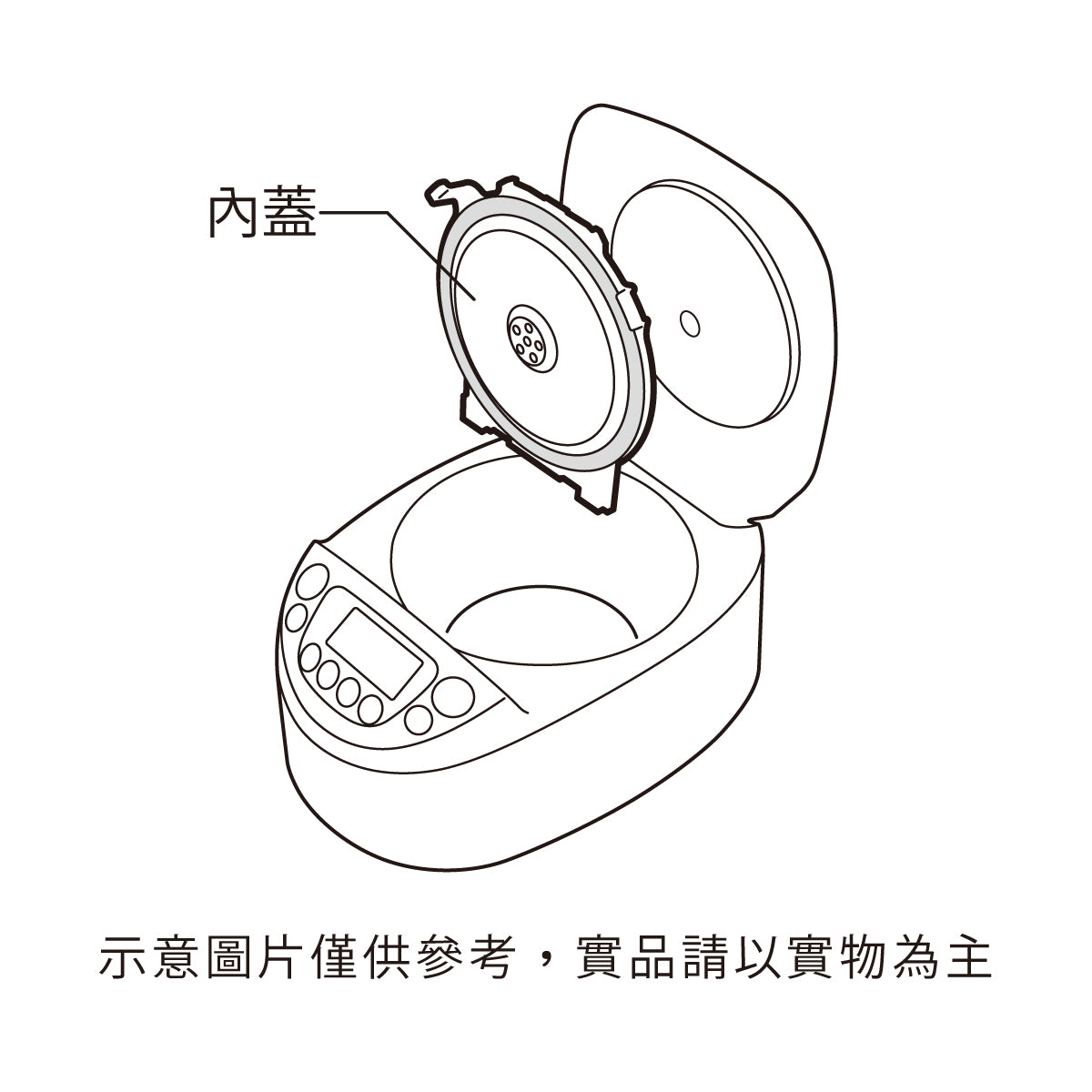 【內蓋】高火力IH電子鍋 (JPF-A55R)