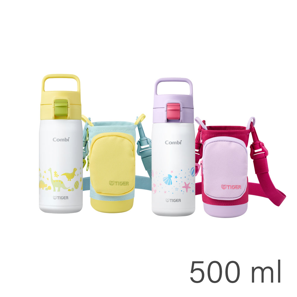 【抗菌加工】Combi x TIGER聯名 童用彈蓋型保溫瓶 500ml (MTA-A050)