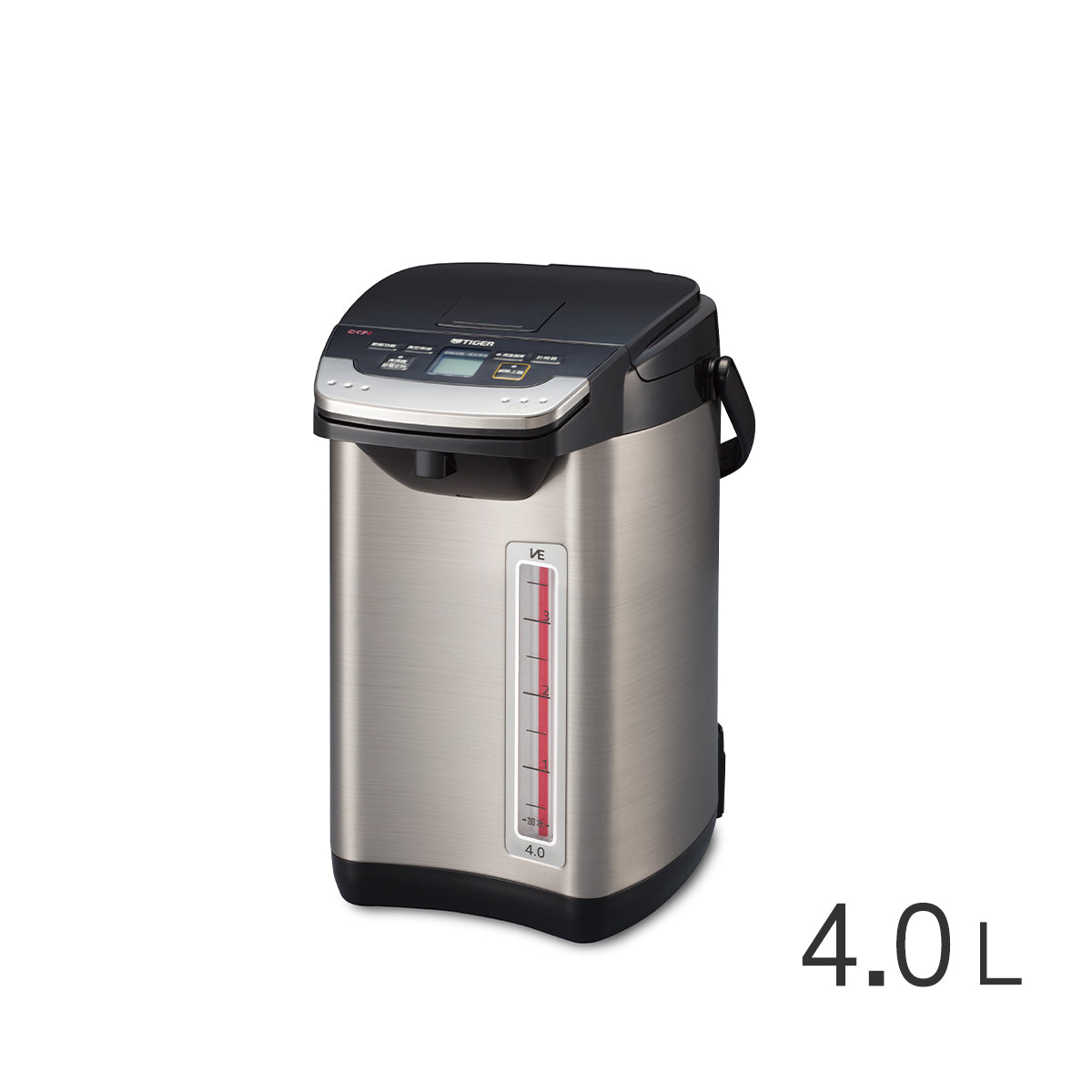 【日本製】無蒸氣VE節能省電真空熱水瓶  4.0L(PIE-A40R)*