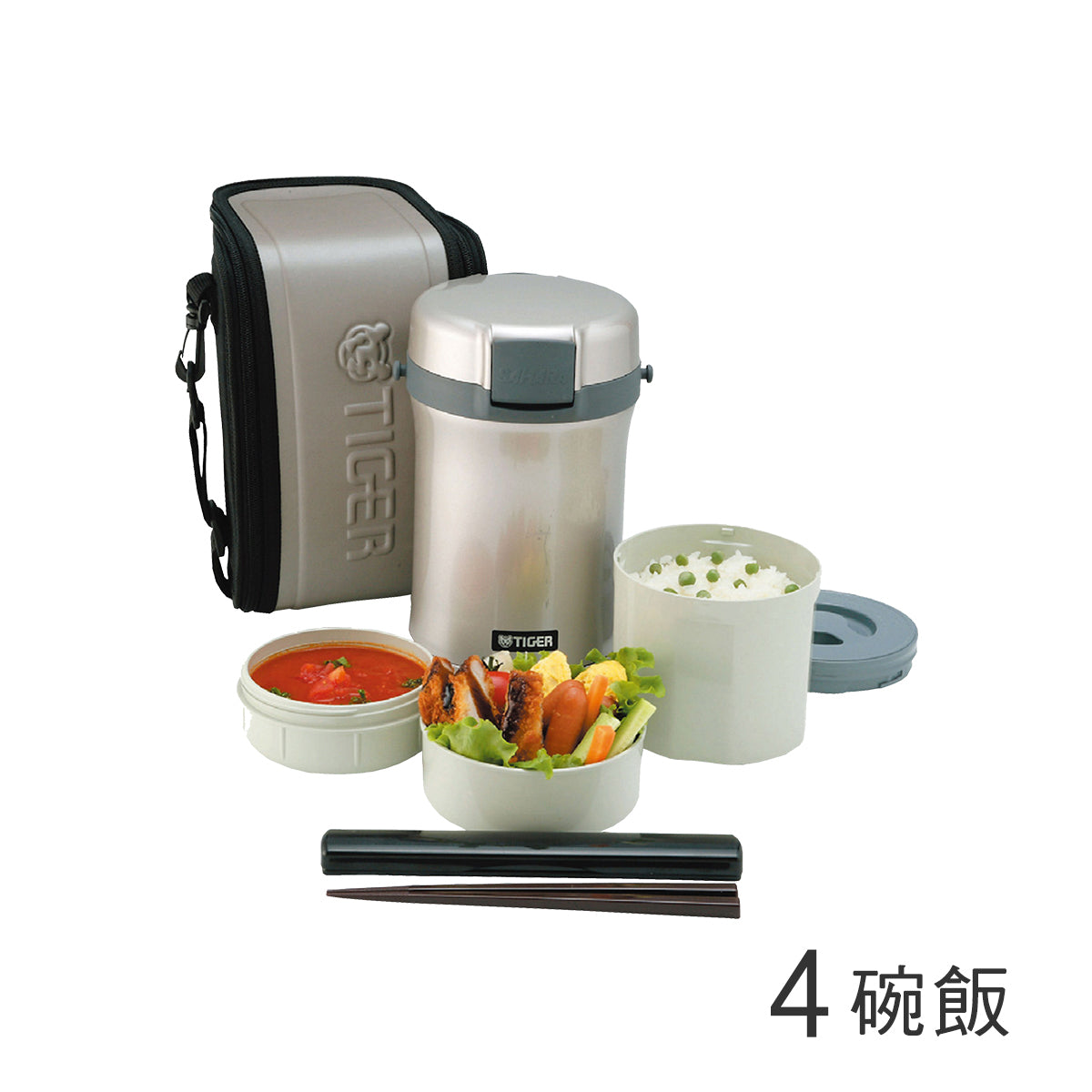 不鏽鋼保溫飯盒_4碗飯 (LWU-B200)